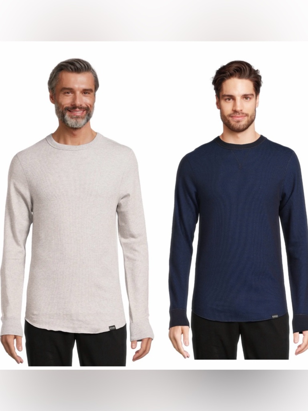 💜Hanes Originals Men's Raschel Reversible Knit Thermal Tops, Size:2XL